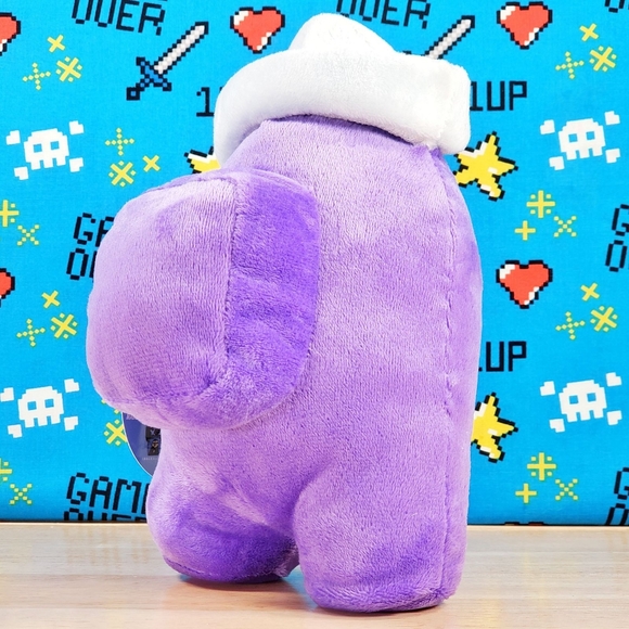 Among Us PURPLE CREWMATE 7" w/ WHITE SAILER HAT 2022 Series 2 Toikido Plush - Picture 3 of 10